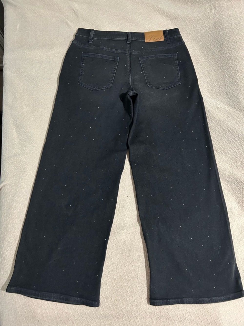 Victoria's Secret Women’s Boyfriend Wide Leg Jeans in Black - Picture 9 of 9
